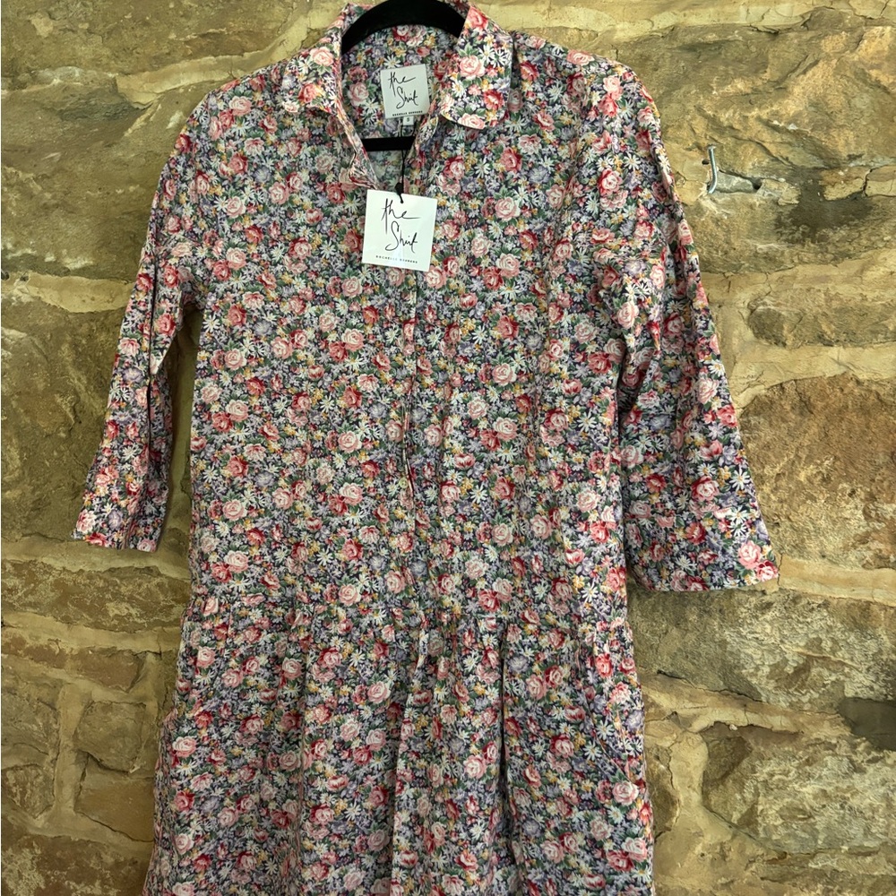 The Shirt by Rochelle Behrens Floral Dress - Pink and Blue